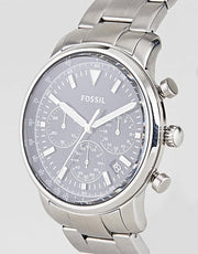  Shop Authentic Fossil Goodwin Chronograph Black Dial Silver Steel Strap Watch for Men - FS5412 - Luxxuri
