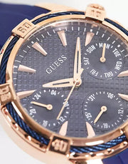  Shop Authentic Guess Analog Quartz Blue Dial Blue Rubber Strap Watch For Women - W0562L3 - Luxxuri
