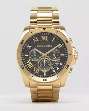  Shop Authentic Michael Kors Brecken Chronograph Quartz Black Dial Gold Steel Strap Watch For Men - MK8481 - Luxxuri