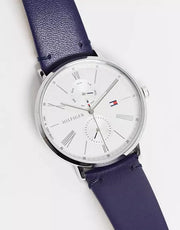  Shop Authentic Tommy Hilfiger Jenna White Dial Blue Leather Strap Watch for Women - 1782072 - Luxxuri