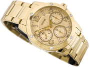  Shop Authentic Guess Crystal Multifunction Gold Dial Gold Steel Strap Watch for Women - W0778L2 - Luxxuri