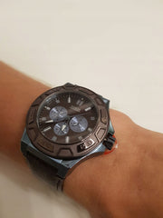  Shop Authentic Guess Force Quartz Brown Dial Brown Leather Strap Watch For Men - W0674G5 - Luxxuri