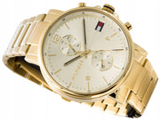  Shop Authentic Tommy Hilfiger Daniel White Dial Gold Steel Strap Watch for Men - 1710415 - Luxxuri