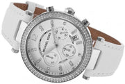  Shop Authentic Michael Kors Parker White Dial White Leather Strap Watch for Women - MK2277 - Luxxuri