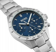  Shop Authentic Hugo Boss Talent Blue Dial Silver Steel Strap Watch for Men - 1513582 - Luxxuri