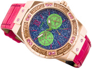 Shop Authentic Guess Limelight Quartz Multicolor Dial Red Leather Strap Watch For Women - W0775L4 - Luxxuri