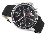  Shop Authentic Hugo Boss Driver Black Dial Black Leather Strap Watch for Men -1513087 - Luxxuri
