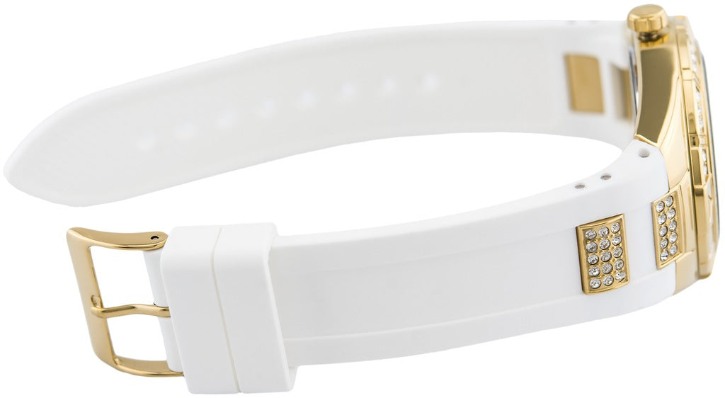 Shop Authentic Guess Luna Diamonds White Dial White Rubber Strap Watch for Women - W0653L3 - Luxxuri