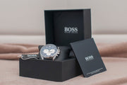  Shop Authentic Hugo Boss Driver Blue Dial Black Leather Strap Watch for Men - 1512882 - Luxxuri