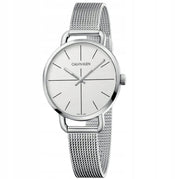  Shop Authentic Calvin Klein Even White Dial Silver Mesh Bracelet Watch for Women - K7B23126 - Luxxuri