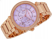  Shop Authentic Michael Kors Parker Purple Dial Rose Gold Steel Strap Watch for Women - MK6169 - Luxxuri