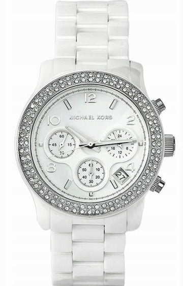  Shop Authentic Michael Kors Runway White Dial White Steel Strap Watch for Women - MK5188 - Luxxuri