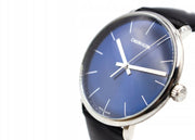  Shop Authentic Calvin Klein High Noon Quartz Blue Dial Black Leather Strap Watch for Men - K8M211CN - Luxxuri
