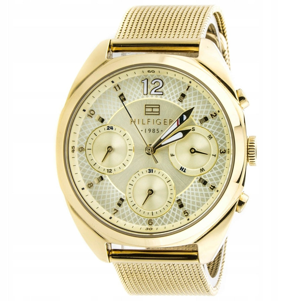  Shop Authentic Tommy Hilfiger Mia Gold Dial Gold Mesh Bracelet Watch for Women - 1781488 - Luxxuri