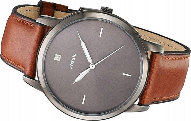  Shop Authentic Fossil The Minimalist 3H Grey Dial Brown Leather Strap Watch for Men - FS5479 - Luxxuri