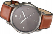  Shop Authentic Fossil The Minimalist 3H Grey Dial Brown Leather Strap Watch for Men - FS5479 - Luxxuri