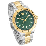  Shop Authentic Versace Hellenyium Quartz Green Dial Two Tone Steel Strap Watch For Men - VE3A00720 - Luxxuri