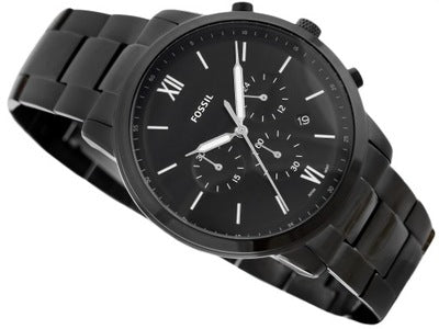  Shop Authentic Fossil Neutra Chronograph Black Dial Black Steel Strap Watch for Men - FS5474 - Luxxuri