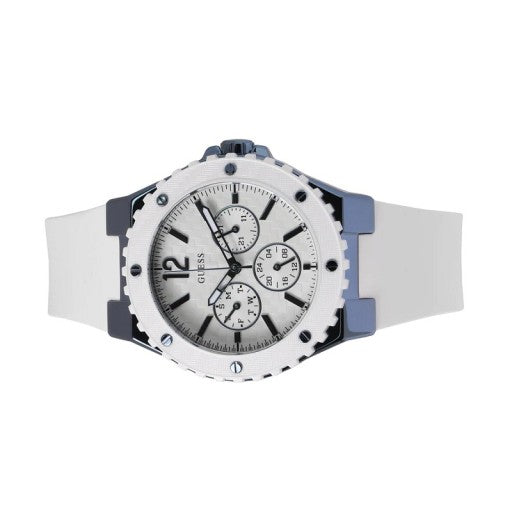  Shop Authentic Guess Overdrive Chronograph White Dial White Rubber Strap Watch for Women - W0149L6 - Luxxuri