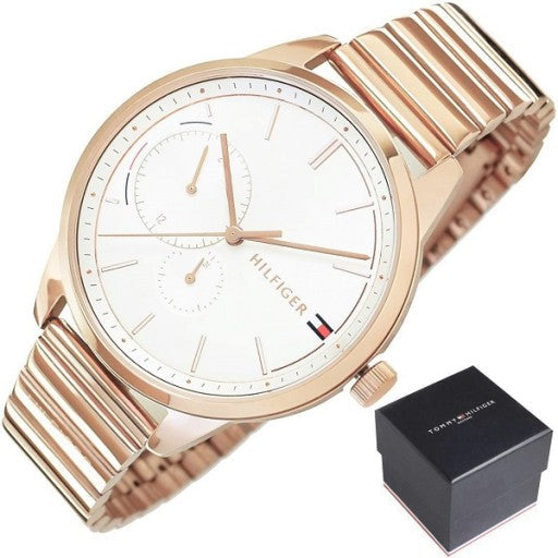  Shop Authentic Tommy Hilfiger Brooke Silver Dial Rose Gold Steel Strap Watch for Women - 1782021 - Luxxuri