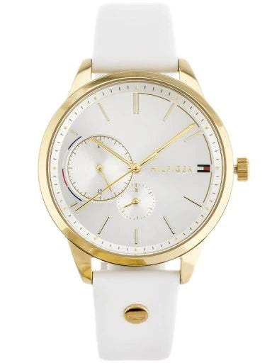  Shop Authentic Tommy Hilfiger Brooklyn Quartz White Dial White Leather Strap Watch for Women - 1782018 - Luxxuri