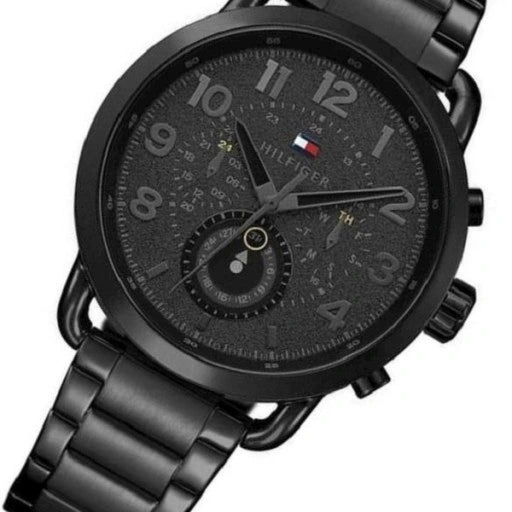  Shop Authentic Tommy Hilfiger Briggs Black Dial Black Steel Strap Watch for Men  - 1791423 - Luxxuri
