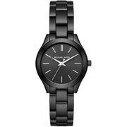  Shop Authentic Michael Kors Mini Slim Runway Black Dial Black Steel Strap Watch for Women - MK3587 - Luxxuri
