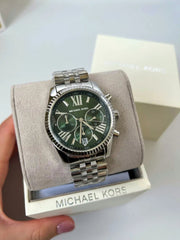  Shop Authentic Michael Kors Lexington Quartz Green Dial Silver Steel Strap Watch For Women - MK6222 - Luxxuri