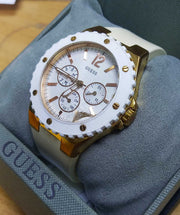  Shop Authentic Guess Overdrive Analog White Dial White Rubber Strap Watch for Women - W10614L2 - Luxxuri