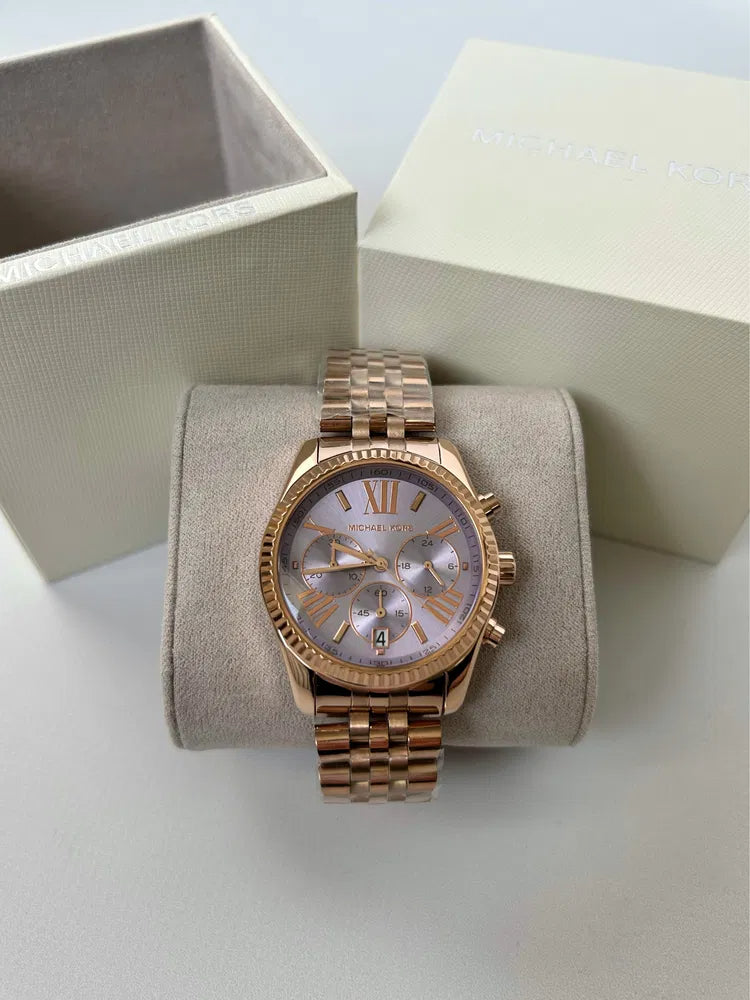  Shop Authentic Michael Kors Lexington Purple Dial Rose Gold Steel Strap Watch For Women - MK6207 - Luxxuri