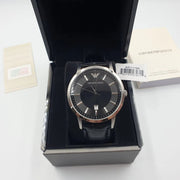  Shop Authentic Emporio Armani Renato Analog Black Dial Black Leather Strap Watch For Men - AR11186 - Luxxuri
