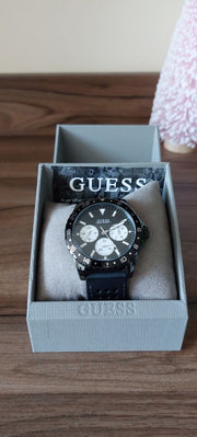  Shop Authentic Guess Odyssey Quartz Black Dial Black Silicone Strap Watch For Men - W1108G3 - Luxxuri