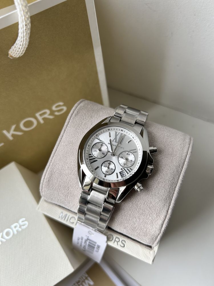  Shop Authentic Michael Kors Bradshaw  Chronograph Silver Dial Silver Steel Strap Watch for Women - MK6174 - Luxxuri