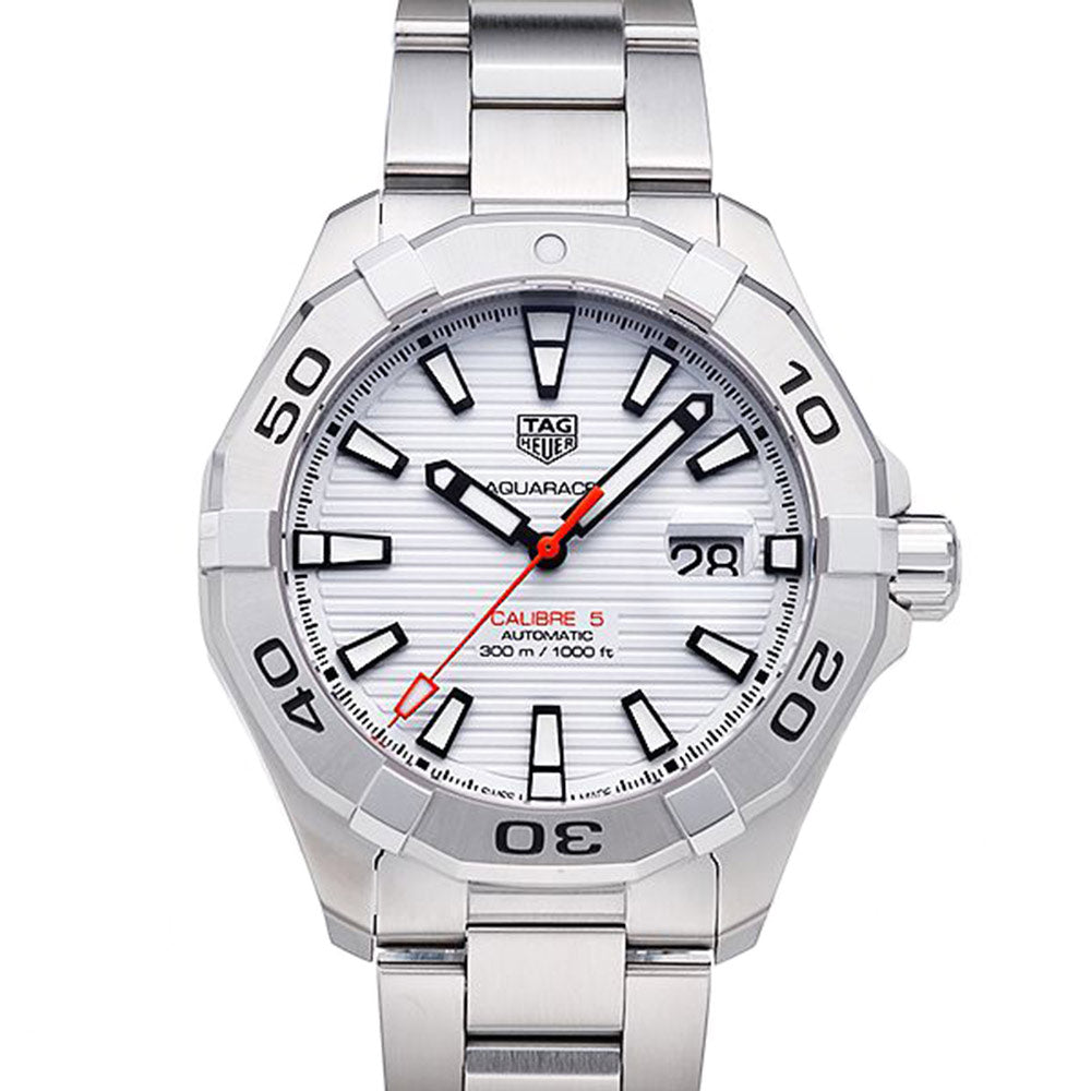  Shop Authentic Tag Heuer Aquaracer White Dial Watch for Men - WAY2013.BA0927 - Luxxuri