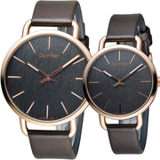  Shop Authentic Calvin Klein Even Grey Dial Brown Leather Strap Watch for Women - K7B216G3 - Luxxuri