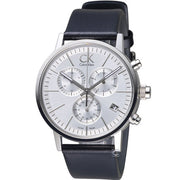  Shop Authentic Calvin Klein Post Minimal White Dial Black Leather Strap Watch for Men - K7627120 - Luxxuri
