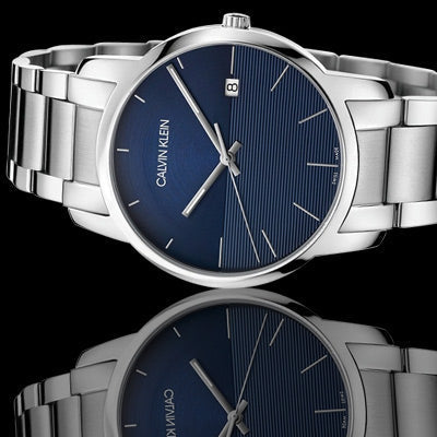  Shop Authentic Calvin Klein City Blue Dial Silver Steel Strap Watch for Men - K2G2G14Q - Luxxuri
