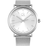  Shop Authentic Calvin Klein Surround Silver Dial Silver Mesh Bracelet Watch for Men - K3W21126 - Luxxuri