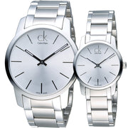  Shop Authentic Calvin Klein City Silver Dial Silver Steel Strap Watch for Women - K2G23126 - Luxxuri