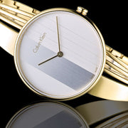  Shop Authentic Calvin Klein Drift Silver Dial Gold Steel Strap Watch for Women - K6S2N516 - Luxxuri