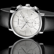  Shop Authentic Calvin Klein Posh Silver Dial Black Leather Strap Watch for Men - K8Q371C6 - Luxxuri