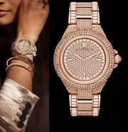  Shop Authentic Michael Kors Camille Crystal Rose Gold Dial Rose Gold Steel Strap Watch for Women - MK5862 - Luxxuri