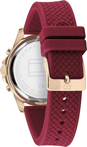  Shop Authentic Tommy Hilfiger Haven Quartz White Dial Red Rubber Strap Watch For Women - 1782200 - Luxxuri
