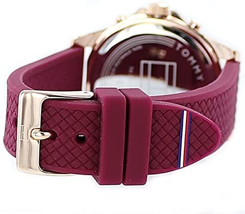  Shop Authentic Tommy Hilfiger Haven Quartz White Dial Red Rubber Strap Watch For Women - 1782200 - Luxxuri