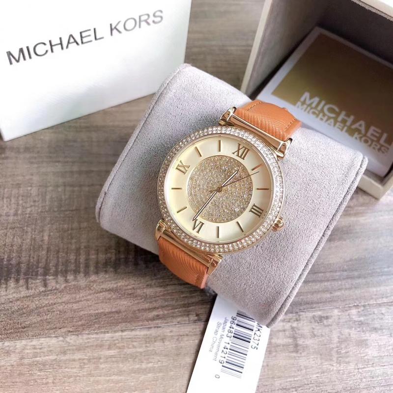  Shop Authentic Michael Kors Catlin Champagne Dial Brown Leather Strap Watch for Women - MK2375 - Luxxuri