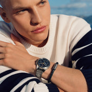  Shop Authentic Tommy Hilfiger Lars Chronograph Black Dial Black Leather Strap Watch For Men - 1792062 - Luxxuri