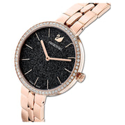  Shop Authentic Swarovski Cosmopolitan Black Dial Rose Gold Steel Strap Watch for Women - 5517797 - Luxxuri
