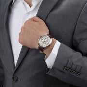  Shop Authentic Hugo Boss Driver Quartz Silver Dial Brown Leather Strap Watch For Men - HB1512881 - Luxxuri