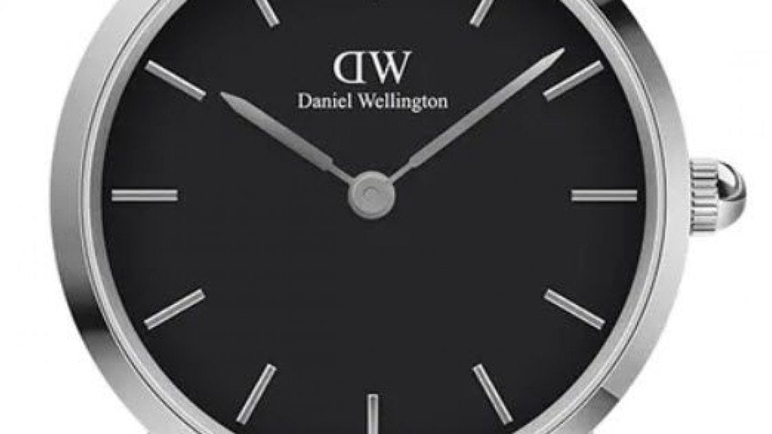  Shop Authentic Daniel Wellington Iconic Link Black Dial Silver Steel Strap Watch For Women - DW00100208 - Luxxuri