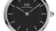  Shop Authentic Daniel Wellington Iconic Link Black Dial Silver Steel Strap Watch For Women - DW00100208 - Luxxuri